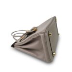 Birkin 25 Gris Asphalte Taurillon Novillo Gold Plated Y Stamp - Image 11