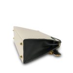 Kelly Sellier 25 Bi-Color Horseshoe (HSS) Craie/Noir Epsom Gold Plated D Stamp - Image 17