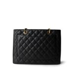 Grand Shopping Tote Black Caviar Quilted Gold Hardware - Image 3