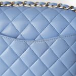 21C Sky Blue Lambskin Quilted Classic Flap Medium LGHW - Image 12