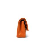 Orange Lambskin Quilted Classic Flap Medium Gold Hardware - Image 5