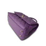 Purple Caviar Quilted Small Coco Handle LGHW - Image 12