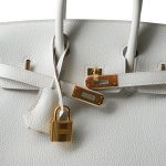 Birkin 25 Gris Pale Togo Gold Plated B Stamp - Image 5
