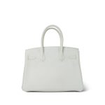 Birkin 30 White Clemence Gold Plated O Square Stamp - Image 7