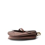 Dior Blush Grained Calfskin Saddle Bag w/ Strap - Image 3