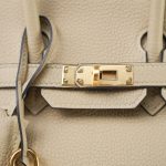 Birkin 25 Trench Veau Togo Gold Plated A Stamp - Image 4