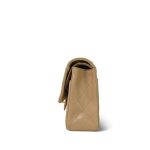 Light Beige Lambskin Quilted Classic Flap Medium GHW - Image 3