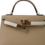 Mini Kelly Sellier II Bi-Color Horseshoe (HSS) Trench/Craie Epsom Permabrass Plated Z Stamp - Image 8