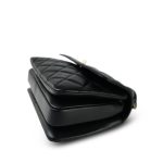 Black Lambskin Quilted Trendy CC Flap Small Light Gold Hardware - Image 8