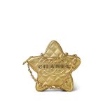 Gold Metallic Lambskin Quilted CC Walk of Fame Star Bag LGHW - Image 15