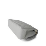 21A Grey Caviar Quilted Classic Flap Small Light Gold Hardware - Image 9