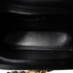 Black Velvet Quilted Nano Kelly Shopper Aged Gold Hardware - Image 11