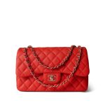 19C Red Caviar Quilted Classic Flap Jumbo LGHW - Image 8
