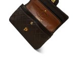 Brown Lambskin Quilted Classic Flap Small Gold Hardware - Image 15