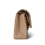 Beige Clair Caviar Quilted Small Classic Flap Gold Hardware - Image 8
