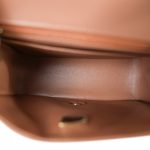 Caramel Lambskin Quilted Mini Square Flap Light Gold Hardware - Image 12