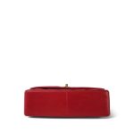 Red Lambskin Quilted Diana Flap Medium Gold Hardware - Image 7