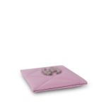 22S Pink Lambskin Quilted 19 Card Holder SHW - Image 5