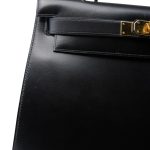 Vintage Kelly 28 Black Box Calfskin Gold Plated - Image 12