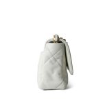 20A White Goatskin Quilted 19 Flap Small Mixed Hardware - Image 2