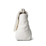 22S White Lambskin Quilted 19 Flap Small Mixed Hardware - Image 5