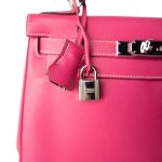 Kelly 28 Rose Tyrien (Candy Color) Epsom Palladium Hardware [O] Stamp - Image 3
