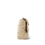 Light Beige Goatskin Quilted Large 19 Flap Mixed Hardware - Image 4
