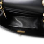 24B Black Lambskin Quilted Mini Square Flap Light Gold Hardware - Image 9