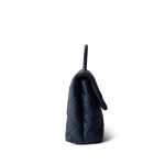 Navy Caviar Quilted Coco Handle Large Aged Gold Hardware - Image 4