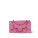21P Pink Caviar Quilted Classic Flap Medium Light Gold Hardware. - Image 3