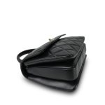 21S Black Lambskin Quilted Small Trendy CC Light Gold Hardware - Image 8