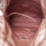 22A Metallic Pink / Rose Calfskin Quilted 22 Hobo Bag Small - Image 15
