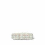 25C White/Multicolor Tweed Quilted Classic Clutch With Chain LGHW - Image 5