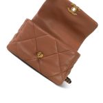 21K Caramel Lambskin Quilted 19 Flap Small Mixed Hardware - Image 11