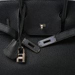 Birkin 30 Black Togo Palladium Plated A Stamp - Image 7