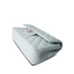 Light Blue Caviar Quilted Classic Flap Small Silver Hardware - Image 9