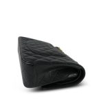 20S Black Caviar Quilted Classic Flap Medium Gold Hardware - Image 13