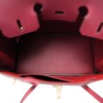 Birkin 25 Rouge H Swift Gold Plated Y Stamp - Image 9