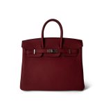 Birkin 25 Rouge Grenat Togo Palladium Plated D Stamp - Image 2