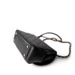 21B Black Caviar Quilted Business Affinity Flap Medium Light Gold Hardware - Image 6