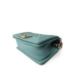 Tiffany Blue Caviar Quilted Small Boy Bag Light Gold Hardware - Image 10