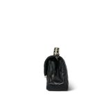 23A Black Lambskin Quilted Mini Crystal Top Handle Light Gold Hardware - Image 3