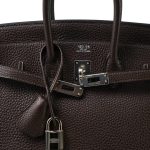 Birkin 25 Chocolate Togo Palladium Plated [I] Stamp - Image 5