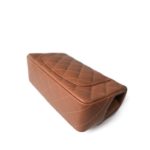 22S Caramel Lambskin Quilted Mini Rectangular Flap Light Gold Hardware - Image 10