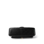 Black Lambskin Quilted Double Face Flap Gold Hardware - Image 7