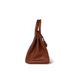 Birkin 30 Noisette Box Calfskin Gold Plated E Square Stamp - Image 16
