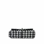 24A Black and White Houndstooth Sequin Mini Rectangular Flap - Image 12