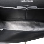 So Black Shiny Crumpled Calfskin Quilted Medium Classic Flap - Image 16