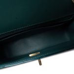 23P Multi Tone Green Patent Quilted Mini Rectangular Flap Light Gold Hardware - Image 13