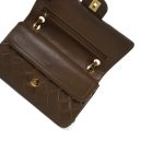 Brown Lambskin Quilted Classic Flap Small Gold Hardware - Image 14